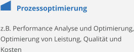 Prozessoptimierung z.B. Performance Analyse und Optimierung, Optimierung von Leistung, Qualität und Kosten